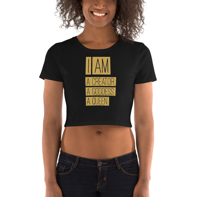 Know Thyself Crop Top-Black