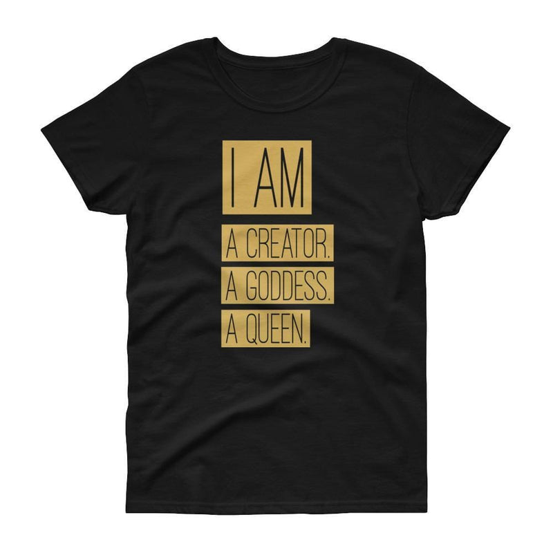 Women's I Am T-Shirt-Black - OOO Polish